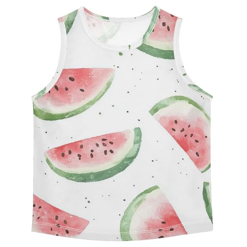 susiyo Watermelon Summer Fruits Boys Sleeveless Tank Top Girls Athletic T Shirt