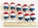 5cm handmade felt bomb pops - Quantity: 10 - Color: red white and blue - 100% Wool Poms for Crafting, Garland Making, Patriotic Decor, 4th of July Banner, DIY Popsicle Bunting