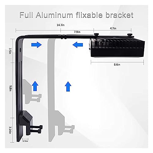 VCHICS Éclairage récifal LED, G5 LED Aquarium lumière de récif 95W éclairage d'eau salée avec lever et coucher soleil for réservoir corail – vue 2