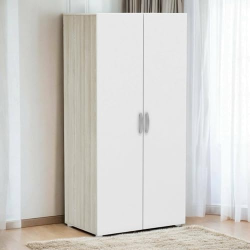 Dmora - Guardaroba 2 Ante Seine, Mobile Camera da Letto, Cabina Armadio portabiti, Armadio Appendiabiti, 79x52 h166 cm,...