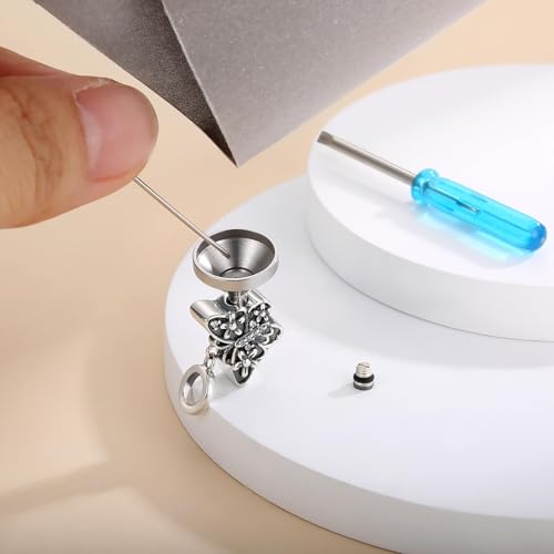 925 Sterling Silver Butterfly Cremation Urn Charm, Memorial Keepsake Bead for Bracelet, Necklace2