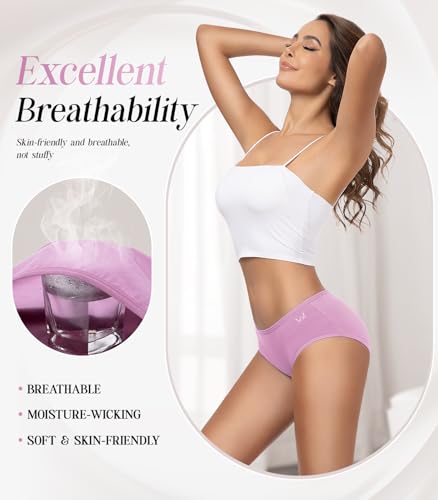 Image of TANSTC Womens Underwear Cotton Hipster Panties for Women