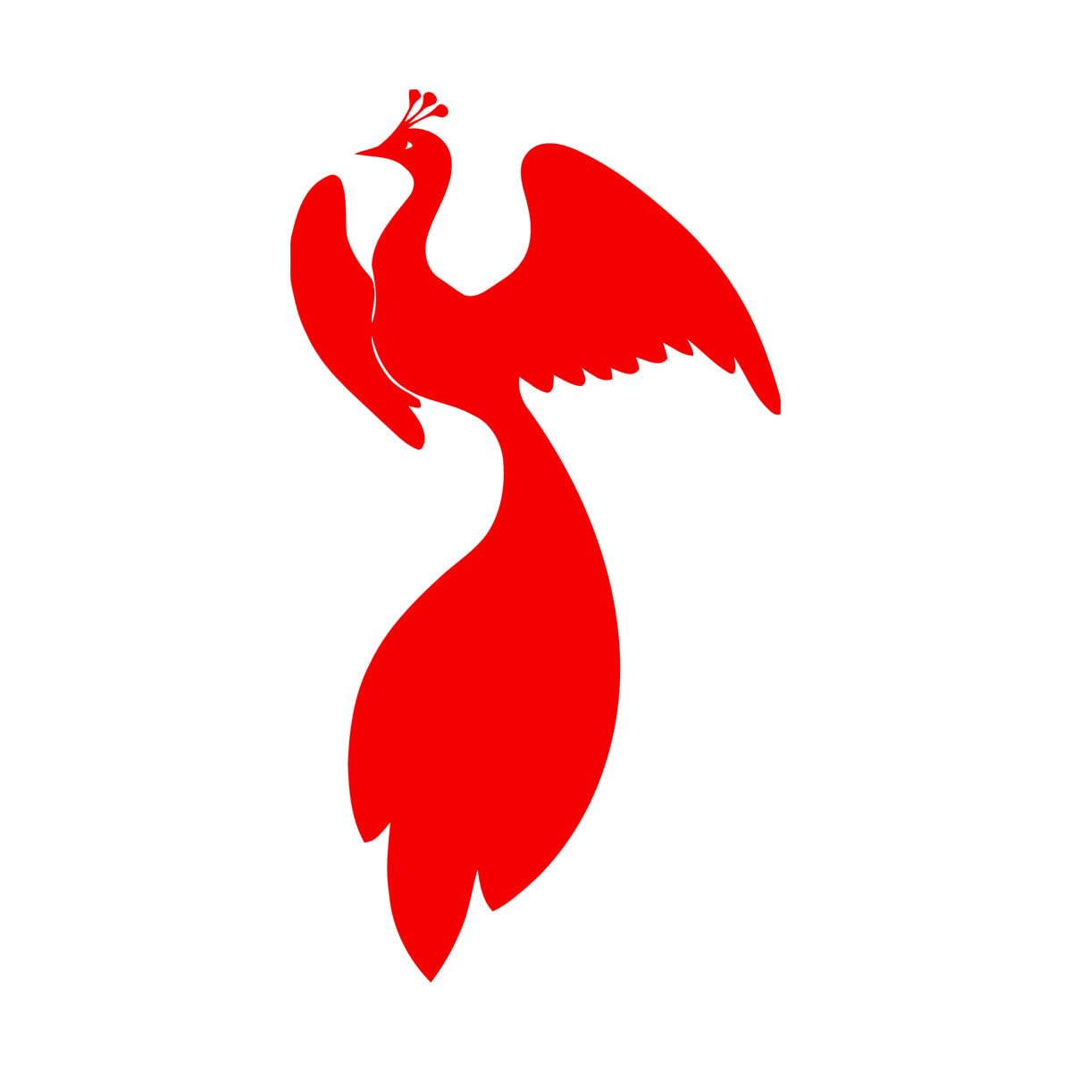 Lettering Decals Bird Unearthly Beauty Magic Gorgeous Tail Wings 72x126.3cm Can Modify and add Information Extra Large red