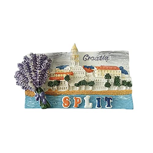 Imán decorativo Split Croatia 3D de resina para nevera