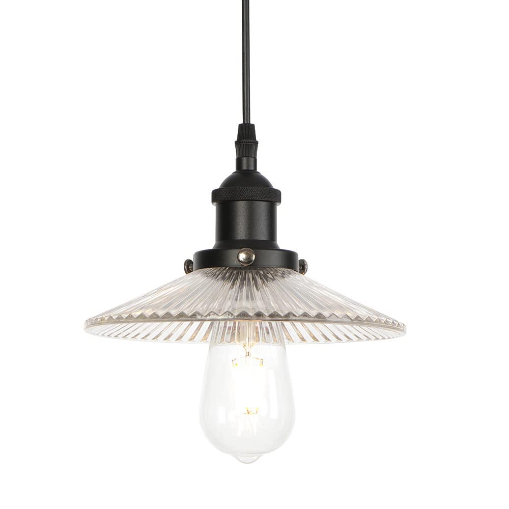 HXYSXHJUO Cottage Barn Light E26 Pendant Ceiling Mounted Lighting Fixtures Clear Glass Hanging Lights Adjustable Height Chandeliers For Dining Room Bathroom