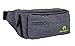 Hip Pack with Adjustable Strap, Large Fanny Pack with Waterproof Zippers, Mens Fanny Pack with Soft Polyester, Belt Bag for Women, Gray Fanny Pack for Travel