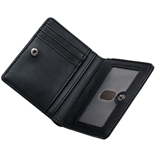 Image of Alldaily Small RFID Wallet for Women Slim Compact Bifold Pocket Ladies Travel Mini Purse (Black)