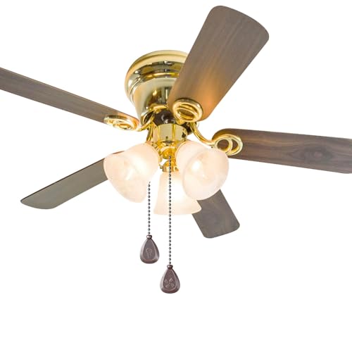 Image of Ceiling Fan Pull Chain, Sun Moon Fan Pull Chain Extension, 12 Inches Decorative Chain Pulls Ornaments for Lamp (2 Pack Copper Fan Bulb)