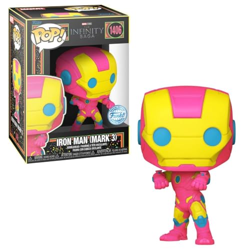 }[x ACA} CtBjeB[T[K ubNCg tBMA Funko Pop! IRON MAN (MARK 3) (BLACK LIGHT) - MARVEL: THE INFINITY SAGA t@R