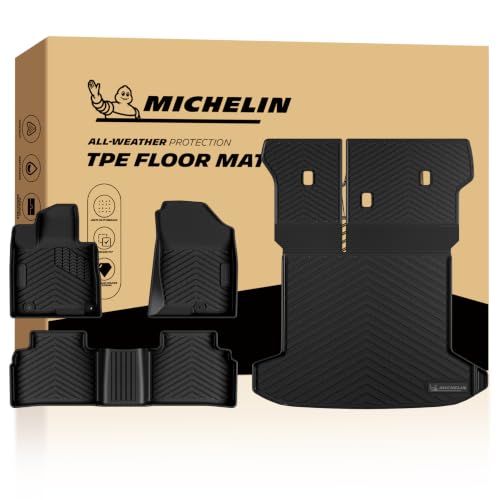 Image of Michelin Vehicle Mats for 2022-2026 Hyundai Tucson Gas (4 Piece) | Not Fit Hybrid or PHEV, All-Weather TPE Custom Fit Liner, Premier