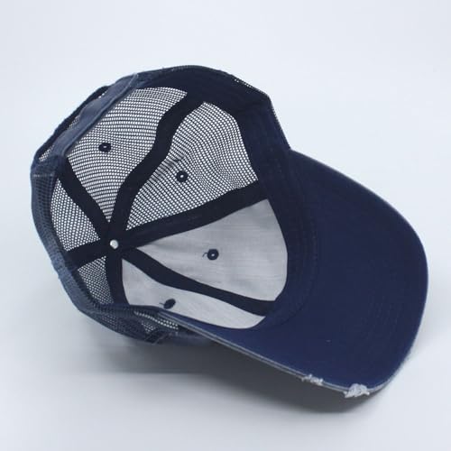 Image of The Vintage Year Distressed Cotton Unstructured Soft Mesh Breathable Adjustable Dirty Wash Dad Hat Trucker Baseball Cap