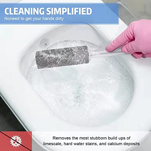 2-Pack Pumice Stone Toilet Bowl Clean Brush, With Extra Long Handle, Remove Hard Water Rings, Calcium Buildup And Rust Suitable For Cleaning Toilet, Tile, Kitchen Sink, Grill #TOP3