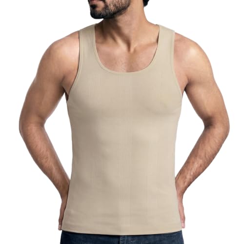 Image of dermawear Men Zenrik High Compression Shapewear Vest for Chest and Abdomen