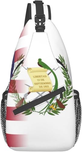 Mochila bandolera unisex con bandera de EE.UU. y Guatemala miniatura 1