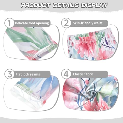 Bolaz Toddler Girls Leggings Printed Yoga Pants Leggings Pink Fish Flower for Kids3