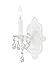 Crystorama 5021-WW-CL-MWP Paris Market Wall Sconce, 1-Light 60 Watts, Wet White