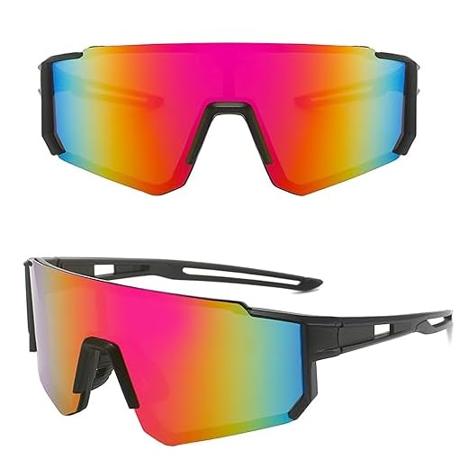 MUSELK Lunette de Soleil Sport Polarisée, Lunettes de Cyclisme Homme Femme Cyclisme Lunette Protection UV400 Lunette de Soleil pour Course à Pied Cyclisme Pêche Conduite Golf Ski