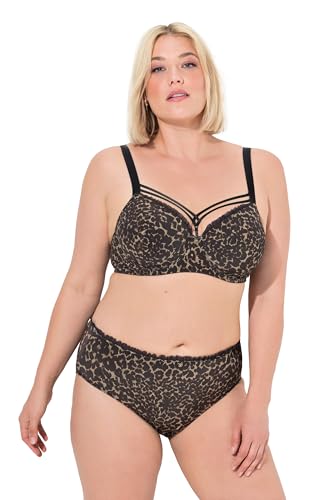 Brassière bonnet en mousse noir motif animal Ulla Popken Truyou pour femmes