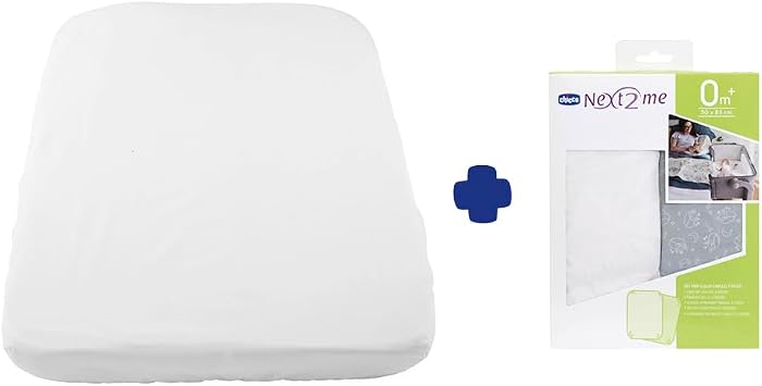 Chicco Next2Me Refresh Bundle, Replacement Mattress and 2 Pack of Next 2 Me Cotton Fitted Sheets, Grey Fox, CHICCOBUNDLE17