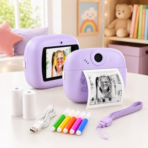 Image of Instant Print, 1080p HD,48 MP Click Photo Print, Inkless Bluetooth HD Print | Compatible with Android, iOS Mobile. Instant Print Pictures for Unisex,Best Gift (Instant Print Camera)