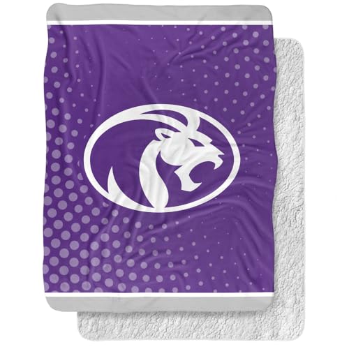 University of North Alabama Lions Logo Dots, 60"x80" Silky Touch Sherpa Back Super Soft Throw Blanket