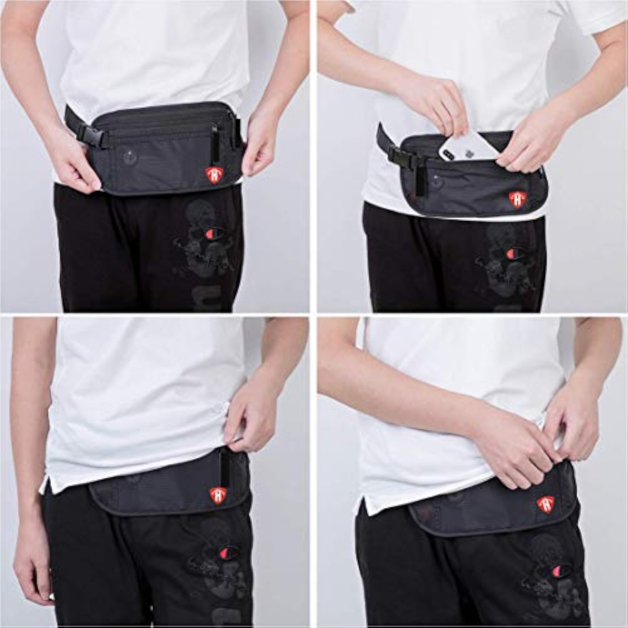 Waterproof Travel Mobile Waist Pouch, RFID Security Belt