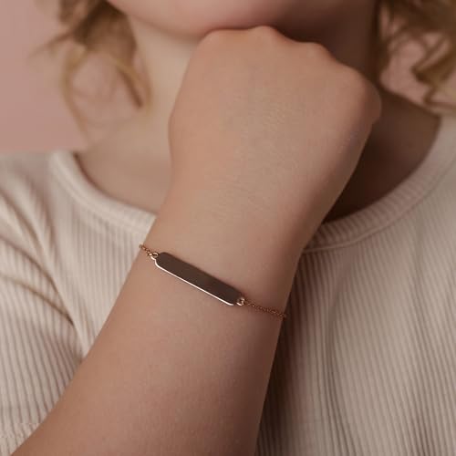 Pulsera de plata 925 infantil Sakrami ajustable para comunión y bebés con placa 3