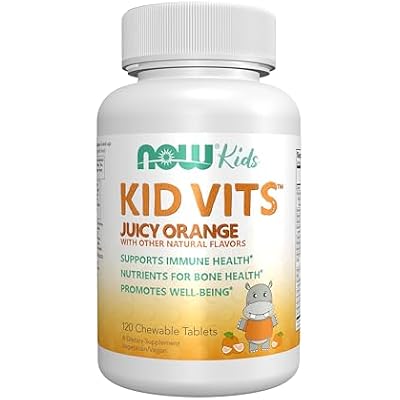 NOW Kids Supplements، Kid Vits Multivitamin، Juicy Orange، 120 قرص قابل للمضغ