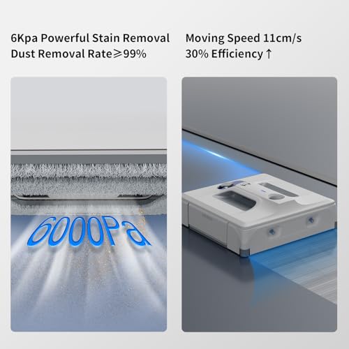 Image of HUTT A1 Auto Window Cleaning Robot, Upgraded 4 Water Spray & 6000PA High Suction Power Window Cleaner with Laser Sensor Detection, Perfect for High-Rise Windows, Tiles and Glass