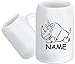 Shirtstown Kufel do piwa, zabawne zwierzęta z wybranym imieniem nosorożec, jednorożec, nosorożec, kieliszek do piwa, miara, sentencje logo, zwierzęta, zoo natura