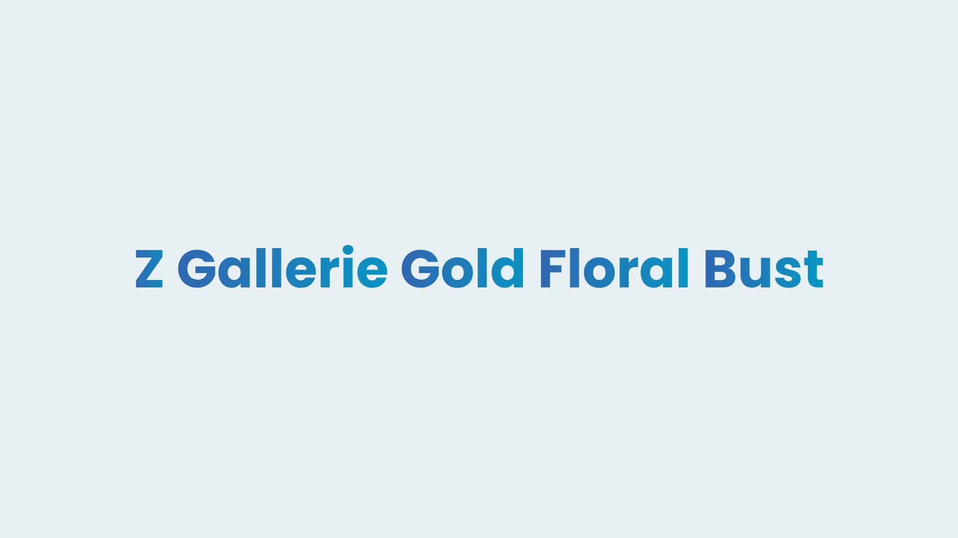 Busto Decorativo Dorado Floral de Resina Elegante Z Gallerie miniatura 7
