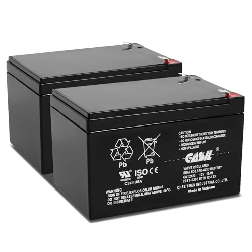 Casil 12V 12Ah SLA AGM Replacement Battery (2 Pack...