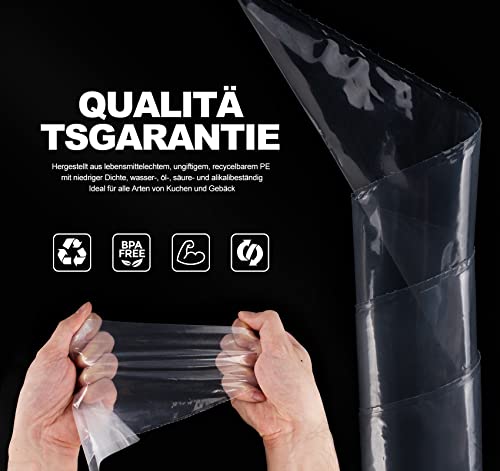 Foto von Homewit Spritzbeutel Groß Einweg, 100 Stück 47 cm mit Spenderkarton