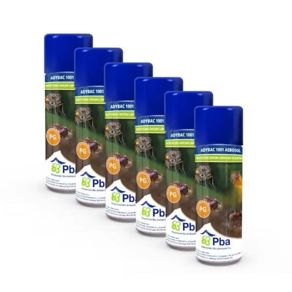 Adybac 1001 | Insecticida, ovicida y larvicida | Cucarachas | Moscas | Chinches | Garrapatas | Pulgas | Piojos | Mosquitos | 6 unidades |