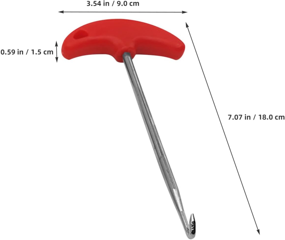 Professional Hockey Shoe Lace Puller with Curved Grip Handle