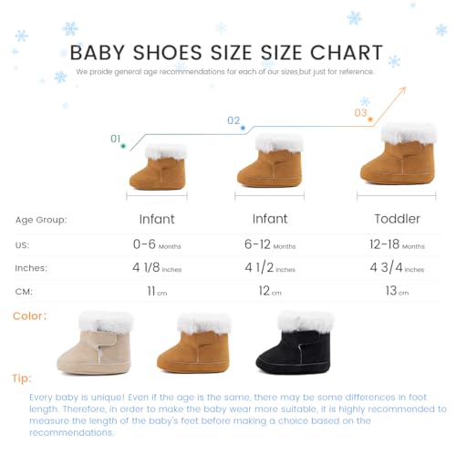 Image of Meckior Baby Girls Cowboy Tassel Boots Side Zipper Moccasins Soft Bottom Non-Slip Toddler Shoe
