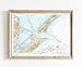 Historic Nautical Poster of Galveston Bay Entrance 2015 Texas 518 11324 | 11x17 12x18 16x24 24x36 Unframed Print Wall Art | Vintage Antique Rustic Gift | Home Office Decor