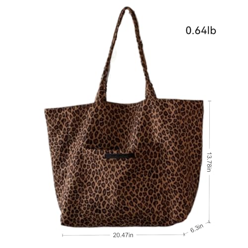 Bolso Tote Leopardo Oversize para Mujer miniatura 6