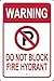BuildASign No Parking Sign, Do Not Block Fire Hydrant Safety Sign- 18