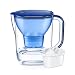 Watus Wasserfilter, Blaue Wasserfilterkanne, Enthält 1 Watus Kartuschen | Wasserfilterkanne (3,8 Liter), Trinkwasserfilterung zur Reduzierung von Kalk, Chlor, Blei und Kupfer im Leitungswasser