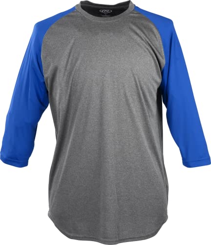 Image of Rawlings | Baseball 3 /4 Sleeve Game /Practice Athletic Shirt | Youth Sizes | Multiple Colors