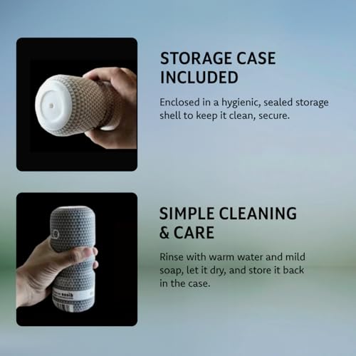 Image of Ultra-Stretchy Male Masturbator with Discreet Storage Case - Pocket Pussy with Realistic Soft Texture - Compact Adult Sex Toy for Men - Pussy Pocket - Stress Relief Gifts for Men ST-003