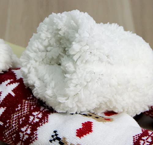 Image of Slipper Socks for Women with Gripper - Winter Non Slip Thick Fuzzy Socks - Warm Cozy Christmas Gift