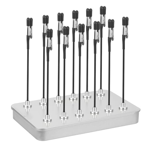 Szaboviktoria 12 Piezas Pinzas Cocodrilo, Herramientas Modelismo, Pinzas Modelismo, Tercera Mano, Con Pinza de Cocodrilo y Base Magnética, Versátil y Ajustable para Ayudar a Soldar