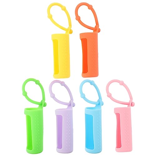 WOFASHPURET Roller Bottle Cover 6pcs 10ml Essential Oil Holder Silicone Protective Case
