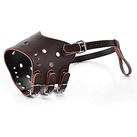 PETCUTE Dog muzzle Anti bite Soft Leather Dog Muzzle prevent biting barking chewing XXL Cover
