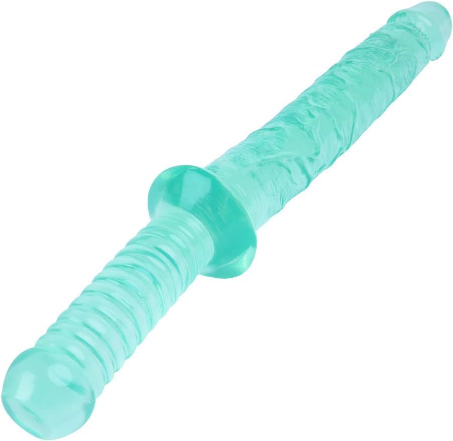 Long Handle Dildo Couples Adult Erotic Sex Toys Realistic Dildos 39CM (Color : Blue, Size : Transparent)