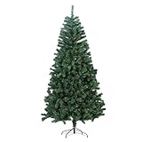 SKYGREEN | Árbol de Navidad Artificial 2.10 M – 1000 Ramas – Verde – Soporte de Metal – Pino Navideño Frondoso...