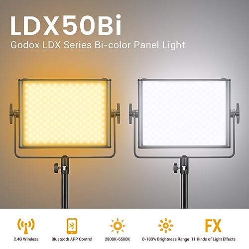 GODOX LDX50Bi 65W 二色 LED 撮影ライト の商品画像 1