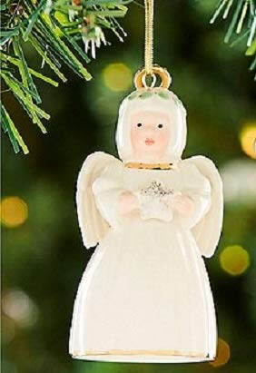 Lenox Angel With Snowflake Ornament Ivory Porcelain 24 K Gold New In Box #TOP29